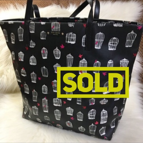 SOLD! Kate SPADE BON SHOPPER Large Birdcage Tote